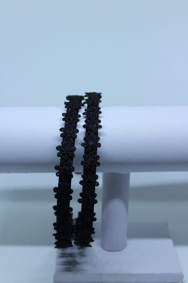Diadeem zwarte bloemetjes - Image 5