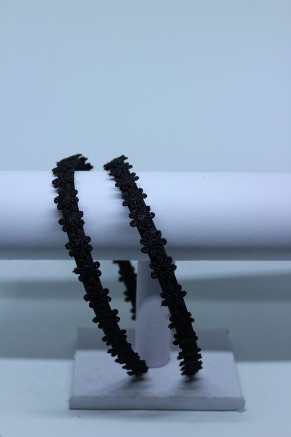 Diadeem zwarte bloemetjes - Image 4
