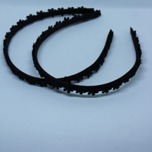 Diadeem zwarte bloemetjes