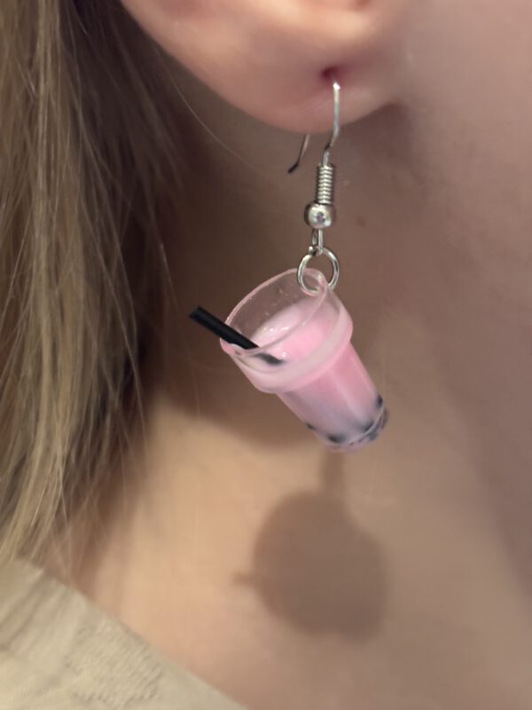 Bubbeltea oorbellen roze - Image 9