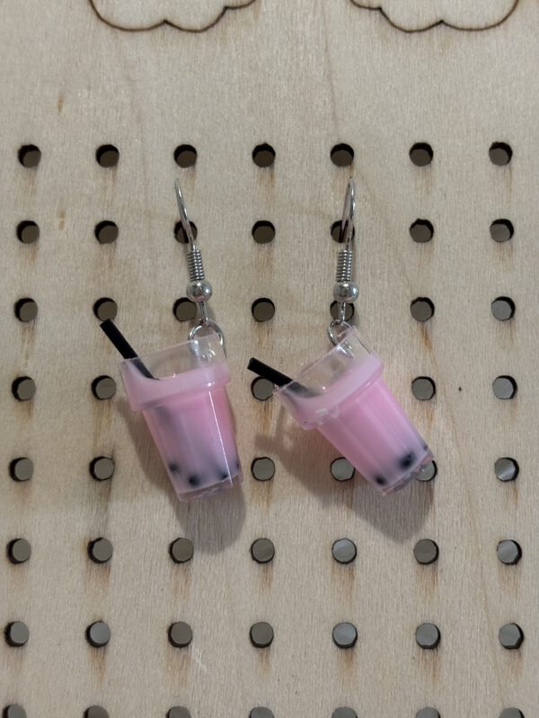 Bubbeltea oorbellen roze - Image 7