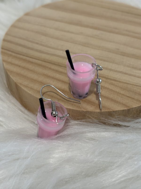 Bubbeltea oorbellen roze - Image 3