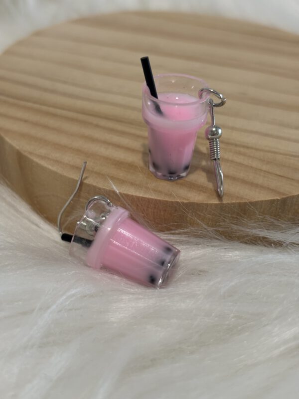 Bubbeltea oorbellen roze - Image 2
