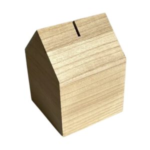 Houten spaarpot huis